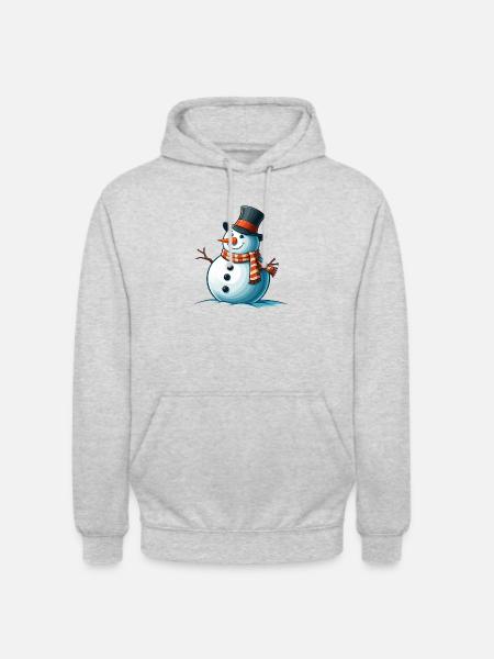 Snowman - Unisex Hoodie - light heather grey