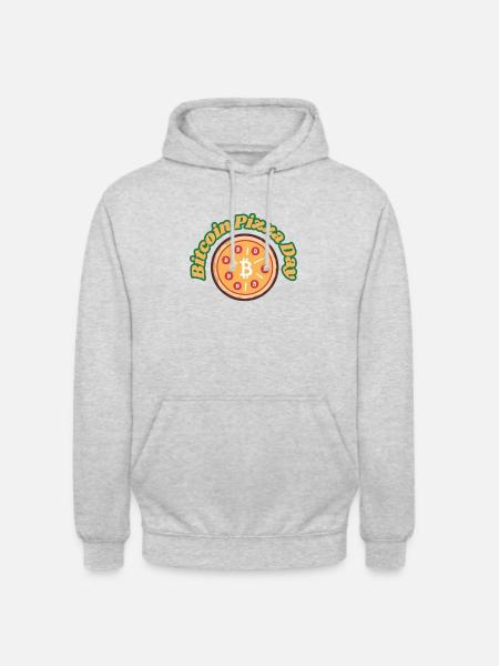 Bitcoin Pizza Day - Unisex Hoodie - Hellgrau meliert