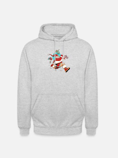 Runner Santa - Unisex Hoodie - light heather grey