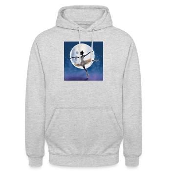 Précision du mouvement - Sweat-shirt à capuche unisexe - gris clair chiné - Devant - Alina (178cm) & Michal (187cm)