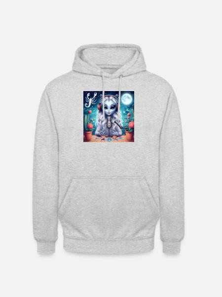 Voyante scorpion - Sweat-shirt à capuche unisexe - gris clair chiné