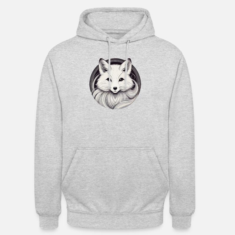 Renard doux - Sweat-shirt à capuche unisexe - gris clair chiné