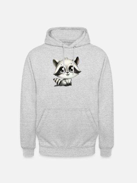 raccoon - Unisex Hoodie - light heather grey