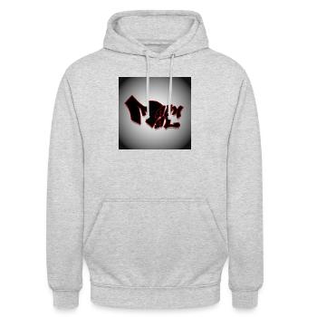 Allez-y - Sweat-shirt à capuche unisexe - gris clair chiné - Devant - Alina (178cm) & Michal (187cm)