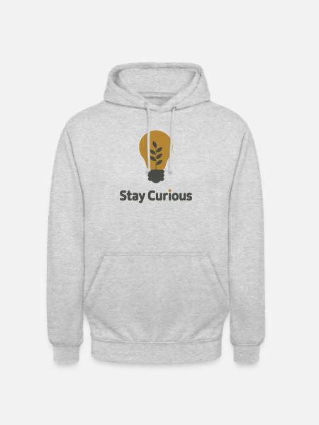 Stay Curious Light Bulb - Unisex Hoodie - light heather grey