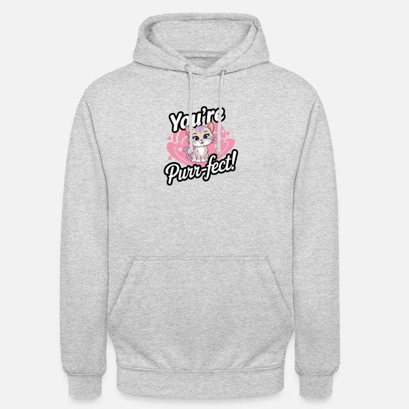 Vous ronronnez ! - Sweat-shirt à capuche unisexe - gris clair chiné