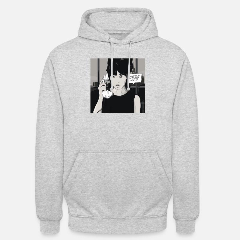 ET VOUS L’AVEZ EMBRASSÉE ? - Sweat-shirt à capuche unisexe - gris clair chiné