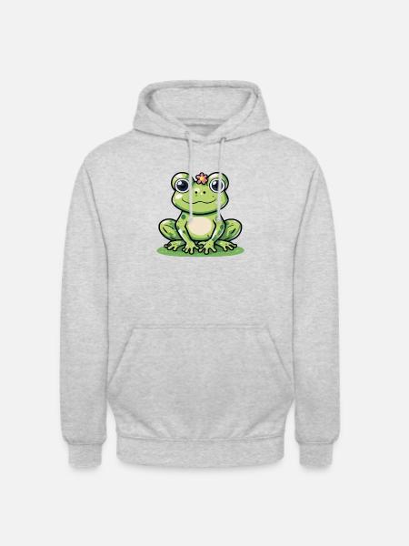 frosch - Unisex Hoodie - Hellgrau meliert