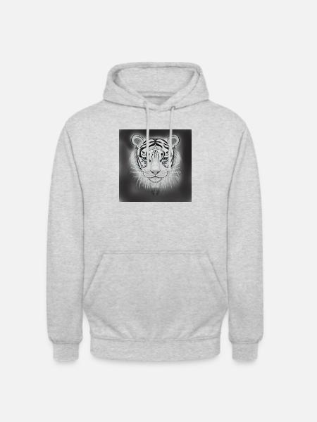 Blue EyeTiger - Unisex Hoodie - Hellgrau meliert