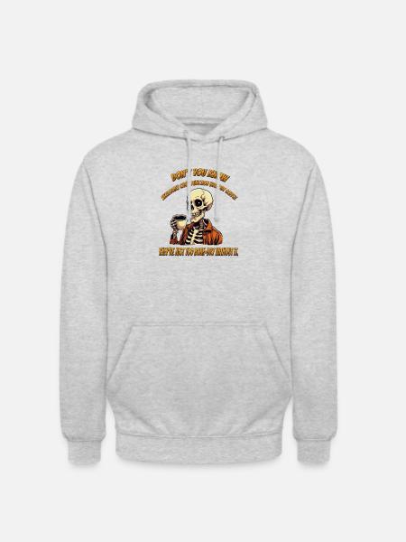 Café sec - Sweat-shirt à capuche unisexe - gris clair chiné