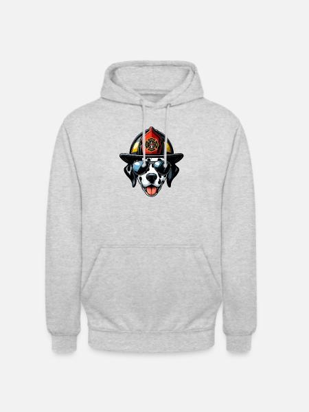 Fire Brigade Dalmatians - Unisex Hoodie - light heather grey