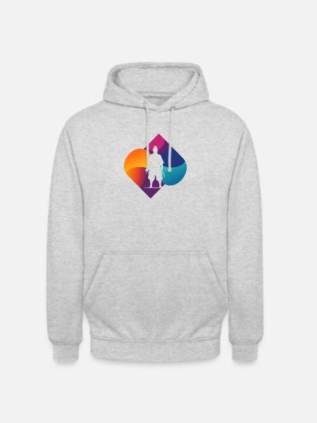 Ninja Judo - Sweat-shirt à capuche unisexe - gris clair chiné