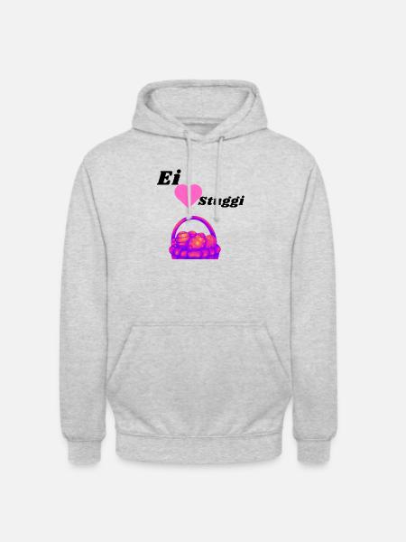 Stuggi - Oster-Design - Unisex Hoodie - Hellgrau meliert