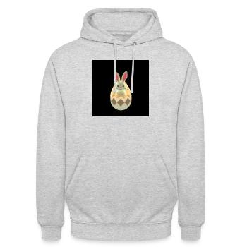Osterfreude Pur - Unisex Hoodie - Hellgrau meliert - Vorne - Alina (178cm) & Michal (187cm)