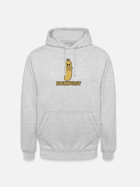 Bockwurst – Die Grantelwurst - Unisex Hoodie - Hellgrau meliert
