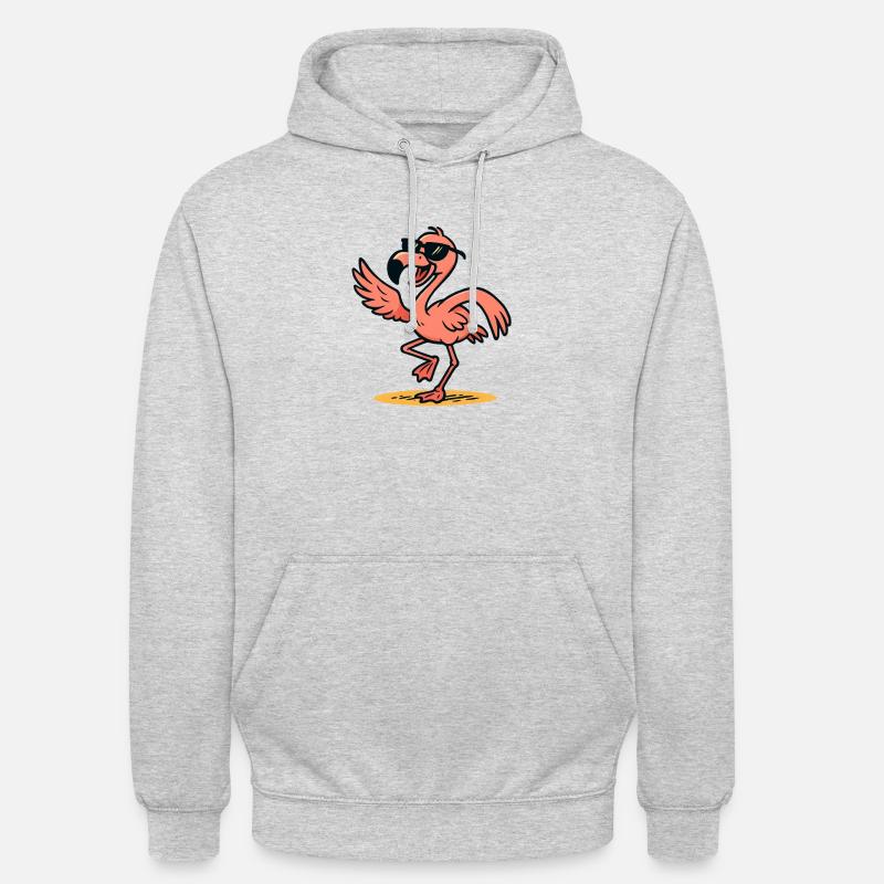 Flamingo Comic dance - Unisex Hoodie - light heather grey