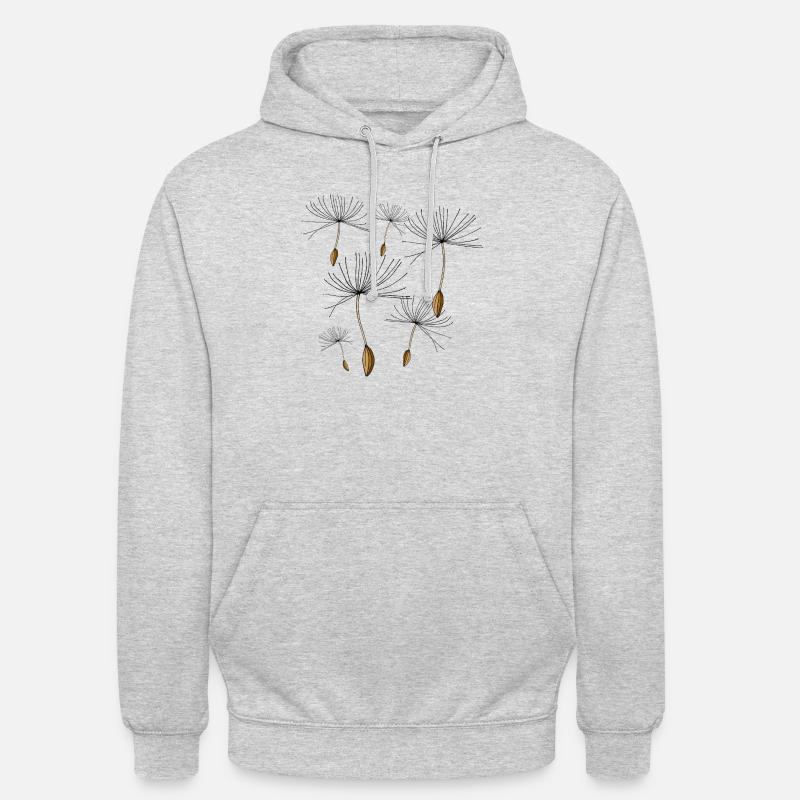 Pissenlits - Sweat-shirt à capuche unisexe - gris clair chiné
