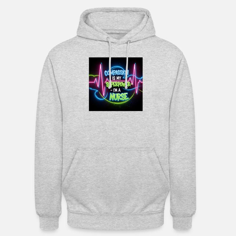 Conceptions d’infirmière en congé - Sweat-shirt à capuche unisexe - gris clair chiné