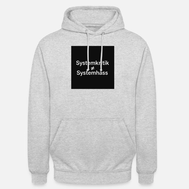 Kritik am System - Unisex Hoodie - Hellgrau meliert