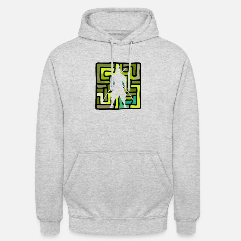 Ninja Schwert Samurai - Unisex Hoodie - Hellgrau meliert