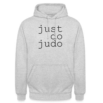 Il suffit de faire du judo - Sweat-shirt à capuche unisexe - gris clair chiné - Devant - Alina (178cm) & Michal (187cm)