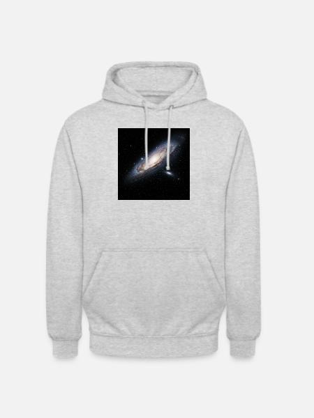 Galactic Spiral Galaxy Print - Unisex Hoodie - light heather grey