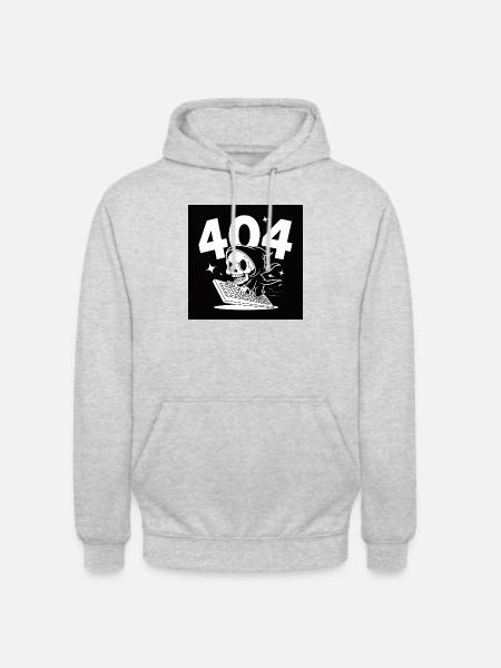 404 - Sweat-shirt à capuche unisexe - gris clair chiné