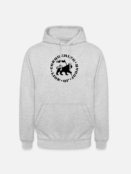 Lion of Judah - Unisex Hoodie - Hellgrau meliert