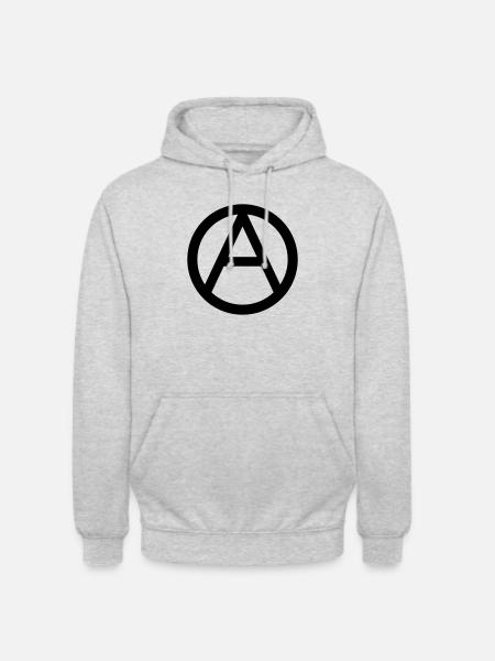 Anarchy symbol - Unisex Hoodie - light heather grey