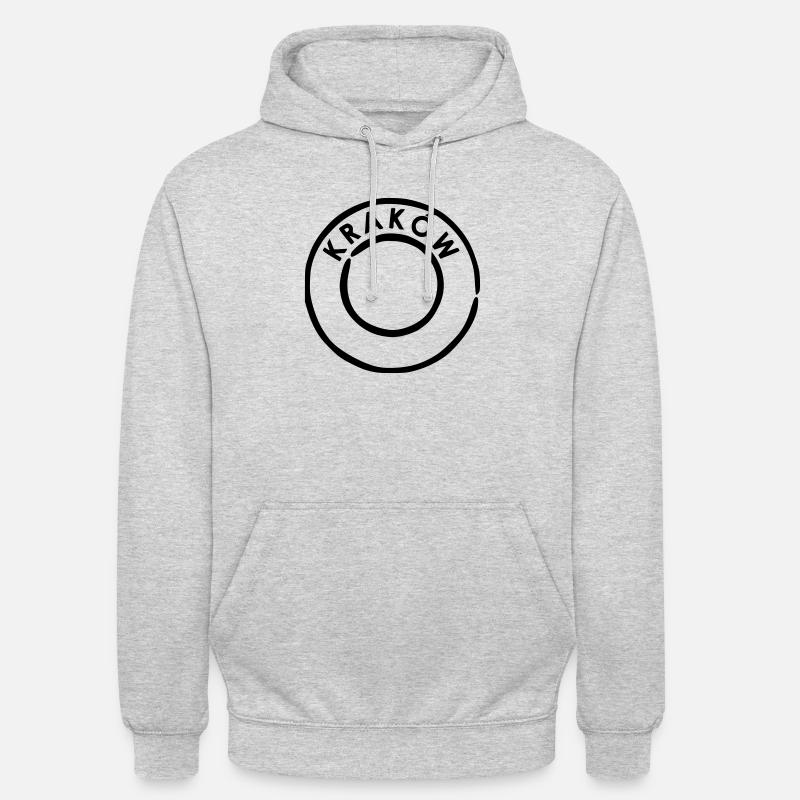 Krakow - Krakau Poststempel - Unisex Hoodie - Hellgrau meliert