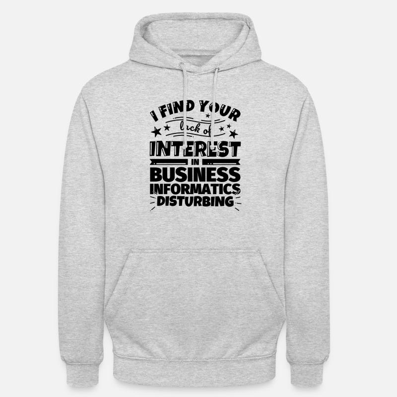 Wirtschaftsinformatik lustiges Geschenk - Unisex Hoodie - Hellgrau meliert