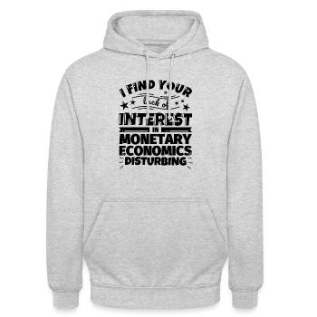 Monetäre Wirtschaft lustiges Geschenk - Unisex Hoodie - Hellgrau meliert - Vorne - Alina (178cm) & Michal (187cm)
