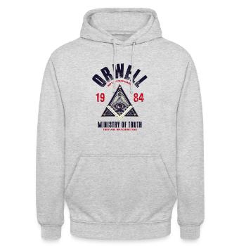 Department Of Propaganda - Unisex Hoodie - light heather grey - Front - Alina (178cm) & Michal (187cm)