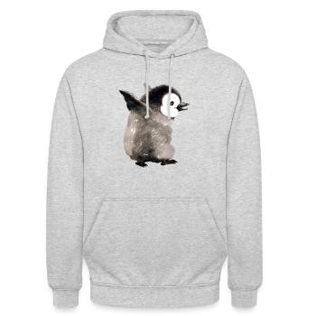 Baby Penguins - Unisex Hoodie - light heather grey - Front - Alina (178cm) & Michal (187cm)