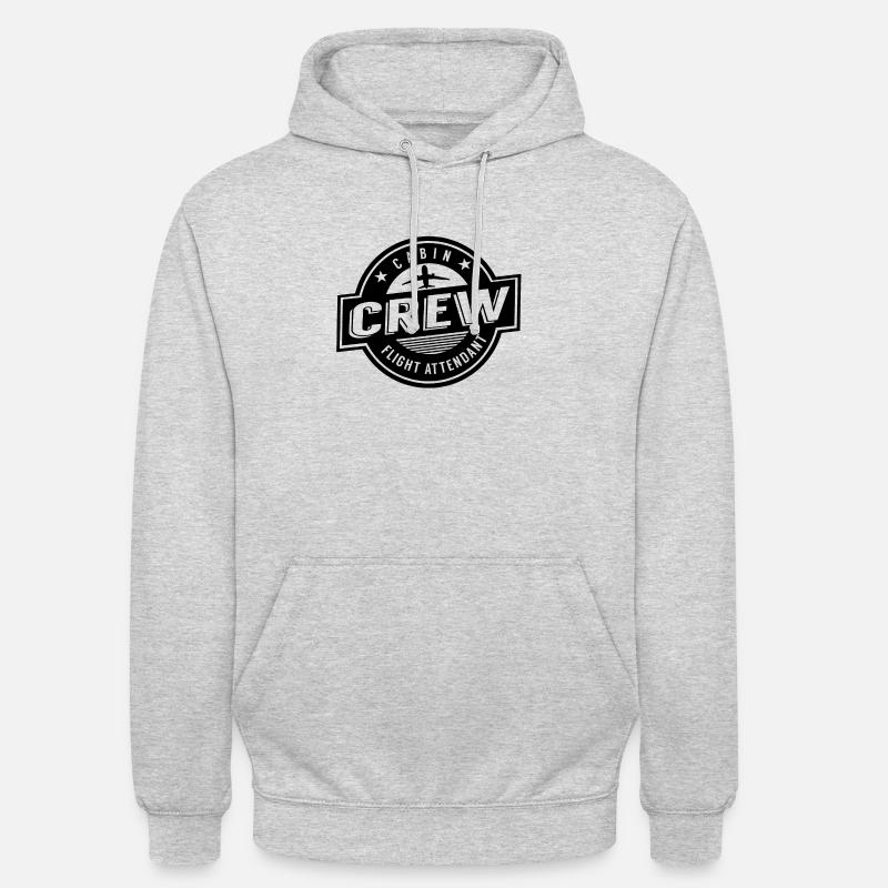 Équipage de cabine, préposé de vol Métier Aviation - Sweat-shirt à capuche unisexe - gris clair chiné