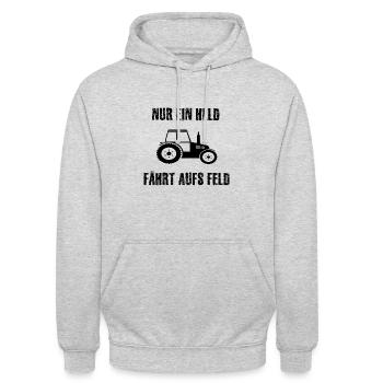 Landwirtschaft - Unisex Hoodie - Hellgrau meliert - Vorne - Alina (178cm) & Michal (187cm)