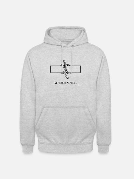 Segelknoten Seemannsknoten Webleinstek hell - Unisex Hoodie - Hellgrau meliert