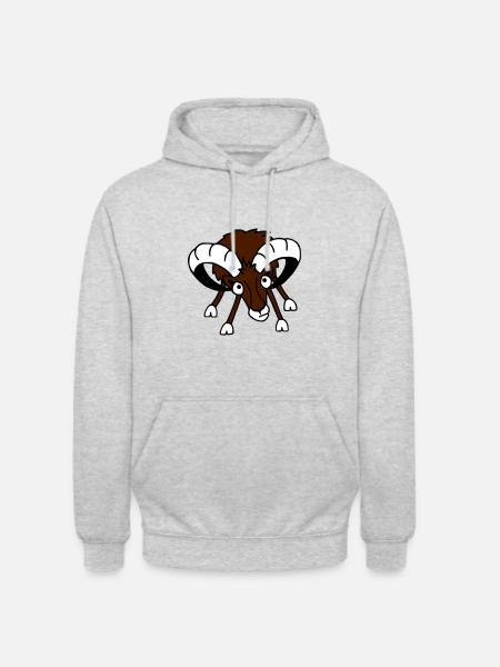 Mufflon - Unisex Hoodie - Hellgrau meliert