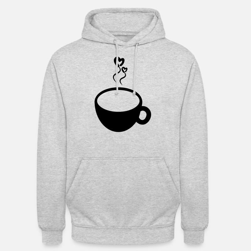 Kaffeetasse - Unisex Hoodie - Hellgrau meliert