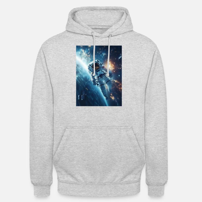 Perdu dans l’espace 1 5 - Sweat-shirt à capuche unisexe - gris clair chiné