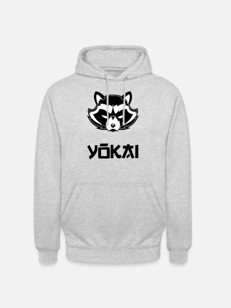 yokai blak - Unisex Hoodie - light heather grey