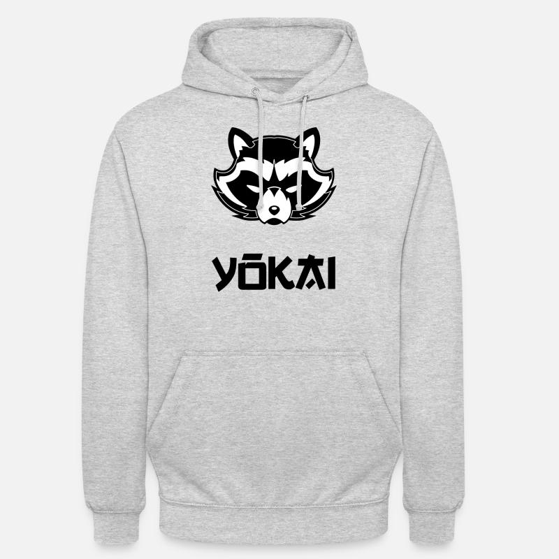 yokai blak - Sweat-shirt à capuche unisexe - gris clair chiné