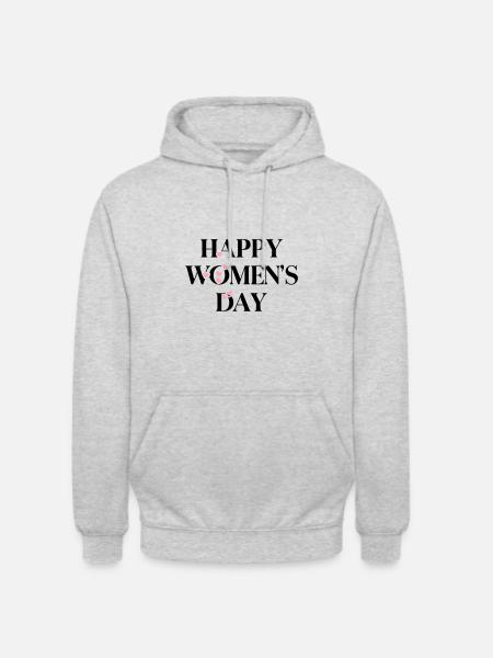 happy women day - Unisex Hoodie - light heather grey