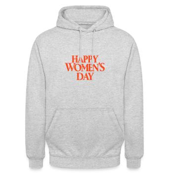 Alles Gute zum Frauentag - Unisex Hoodie - Hellgrau meliert - Vorne - Alina (178cm) & Michal (187cm)