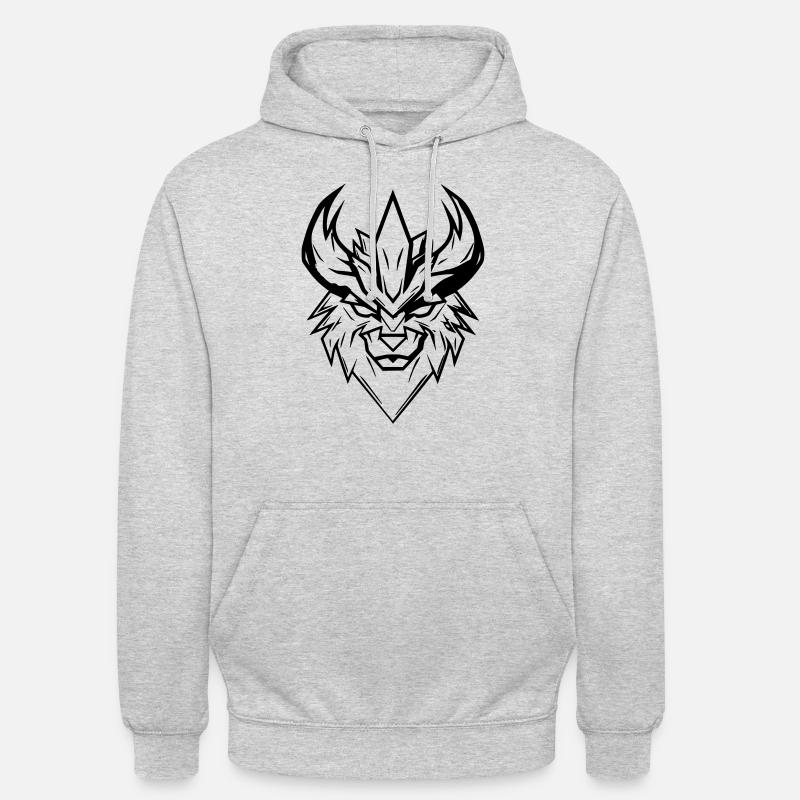 Leothon - Sweat-shirt à capuche unisexe - gris clair chiné