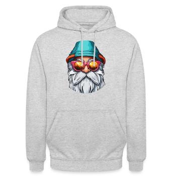Gartenzwerg / Märchenland / Kobold / Gnom / Logo - Unisex Hoodie - Hellgrau meliert - Vorne - Alina (178cm) & Michal (187cm)