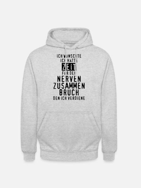 Nerven zusammenbruch nervig - Unisex Hoodie - Hellgrau meliert