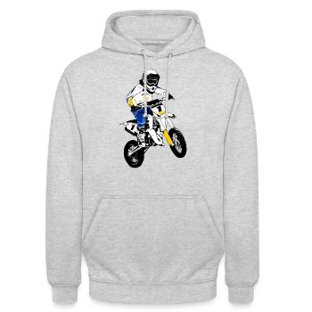 Youngster Moto Cross - Children's Motocross - KIDS MX - Unisex Hoodie - light heather grey - Front - Alina (178cm) & Michal (187cm)