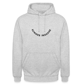 Summer Paradise - Unisex Hoodie - Hellgrau meliert - Vorne - Alina (178cm) & Michal (187cm)