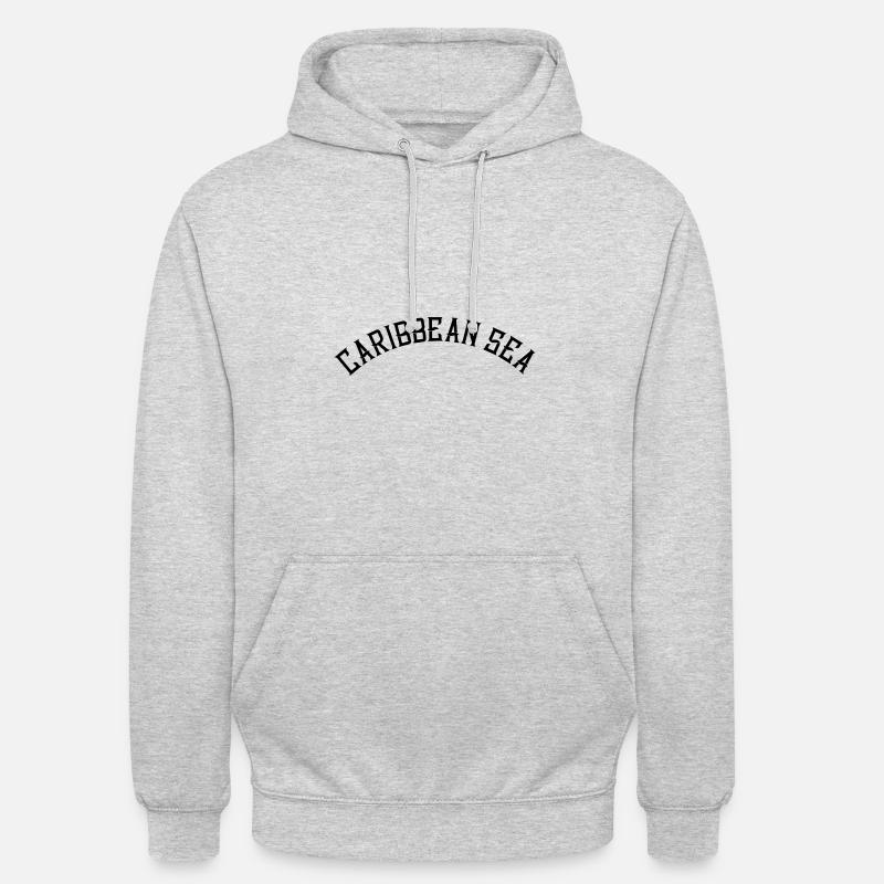 Mar Caribe - Sudadera con capucha unisex - gris claro jaspeado